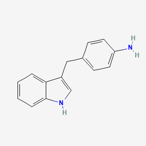molecular formula C15H14N2 B3061650 4-((1H-Indol-3-yl)methyl)aniline CAS No. 134627-70-6