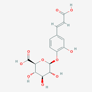 molecular formula C15H16O10 B030617 (2S,3S,4S,5R,6S)-6-[4-[(E)-2-carboxyethenyl]-2-hydroxyphenoxy]-3,4,5-trihydroxyoxane-2-carboxylic acid CAS No. 1093679-71-0