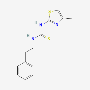 B3061780 Thiourea, N-(4-methyl-2-thiazolyl)-N'-(2-phenylethyl)- CAS No. 149485-00-7