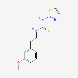 molecular formula C13H15N3OS2 B3061842 Thiourea, N-(2-(3-methoxyphenyl)ethyl)-N'-2-thiazolyl- CAS No. 149485-99-4