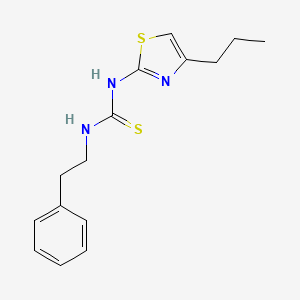 molecular formula C15H19N3S2 B3061874 Thiourea, N-(2-phenylethyl)-N'-(4-propyl-2-thiazolyl)- CAS No. 149486-74-8