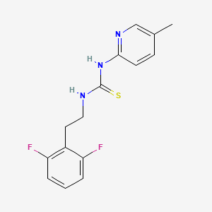 B3061885 Thiourea, N-(2-(2,6-difluorophenyl)ethyl)-N'-(5-methyl-2-pyridinyl)- CAS No. 149487-94-5