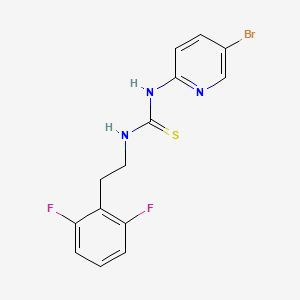 B3061887 Thiourea, N-(5-bromo-2-pyridinyl)-N'-(2-(2,6-difluorophenyl)ethyl)- CAS No. 149488-13-1