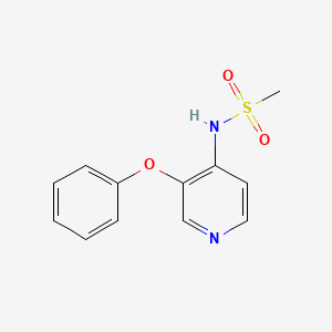 molecular formula C12H12N2O3S B3062133 N-(3-phenoxypyridin-4-yl)methanesulfonamide CAS No. 180194-78-9