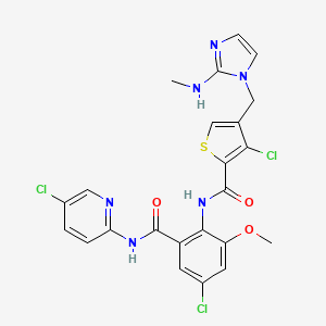 3-Chloro-4-(2-Methylamino-Imidazol-1-Ylmethyl)-Thiophene-2-Carboxylic Acid [4-Chloro-2-(5-Chloro-Pyridin-2-Ylcarbamoyl)-6-Methoxy-Phenyl]-Amide