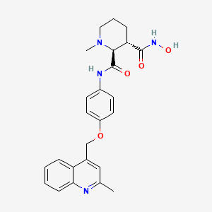 2,3-Piperidinedicarboxamide, N3-hydroxy-1-methyl-N2-(4-((2-methyl-4-quinolinyl)methoxy)phenyl)-, (2S,3S)-