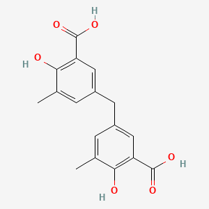 molecular formula C17H16O6 B3062438 5,5'-Methylenebis(2-hydroxy-3-methylbenzoic acid) CAS No. 2581-36-4