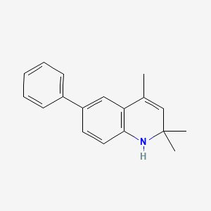 molecular formula C18H19N B3062656 2,2,4-trimethyl-6-phenyl-1H-quinoline CAS No. 3562-69-4