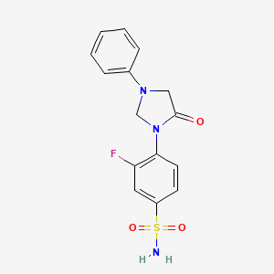 Benzenesulfonamide, 3-fluoro-4-(5-oxo-3-phenyl-1-imidazolidinyl)-