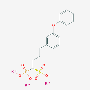 molecular formula C16H16K3O7PS B030630 Tripotassium (1S)-4-(3-phenoxyphenyl)-1-phosphonatobutane-1-sulfonate CAS No. 157126-15-3