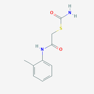 molecular formula C10H12N2O2S B3063005 S-2-(o-toluidino)-2-oxoethyl carbamothioate CAS No. 5429-04-9