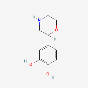 1,2-Benzenediol, 4-(2-morpholinyl)-