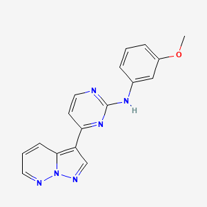 molecular formula C17H14N6O B3063034 Pyrazolopyridazine 1 CAS No. 551920-54-8