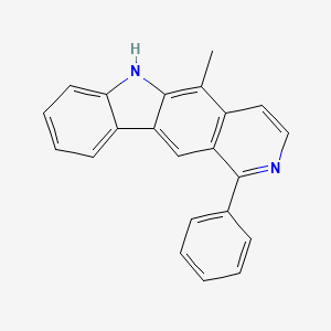 molecular formula C22H16N2 B3063036 5-methyl-1-phenyl-6H-pyrido[4,3-b]carbazole CAS No. 5531-75-9