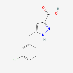 1H-Pyrazole-3-carboxylic acid, 5-[(3-chlorophenyl)methyl]-