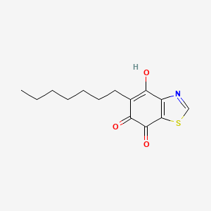 molecular formula C14H17NO3S B3063201 5-Heptyl-6-hydroxy-1,3-benzothiazole-4,7-dione CAS No. 611207-02-4
