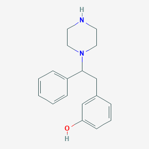 3-(2-Phenyl-2-(piperazin-1-yl)ethyl)phenol