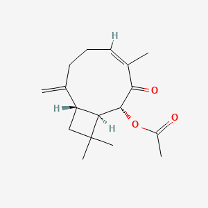 Bicyclo(7.2.0)undec-4-en-3-one, 2-(acetyloxy)-4,11,11-trimethyl-8-methylene-, (1R-(1R*,2R*,4E,9S*))-