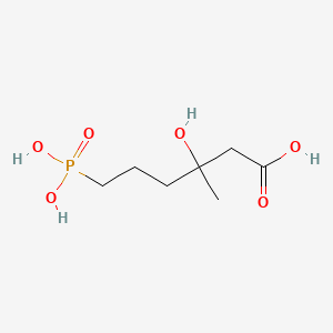 3-Hydroxy-3-methyl-6-phosphohexanoic acid