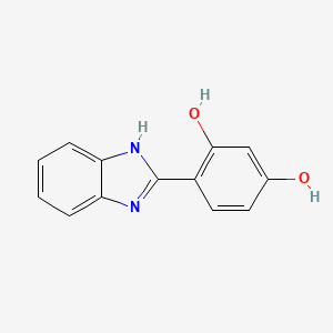 molecular formula C13H10N2O2 B3063269 1,3-Benzenediol, 4-(1H-benzimidazol-2-yl)- CAS No. 63899-32-1