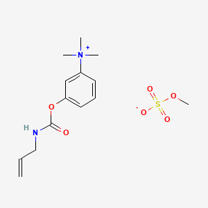 molecular formula C14H22N2O6S B3063289 AMMONIUM, (m-HYDROXYPHENYL)TRIMETHYL-, METHYLSULFATE, ALLYLCARBAMATE CAS No. 64051-14-5