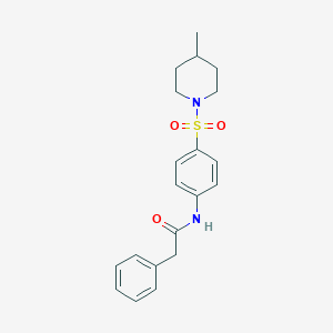molecular formula C20H24N2O3S B306336 N-{4-[(4-methylpiperidin-1-yl)sulfonyl]phenyl}-2-phenylacetamide 