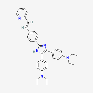 Benzenamine, 4,4'-(2-(4-((1E)-2-(2-pyridinyl)ethenyl)phenyl)-1H-imidazole-4,5-diyl)bis(N,N-diethyl-