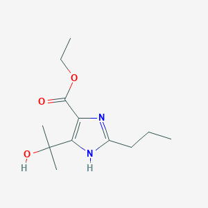 molecular formula C12H20N2O3 B030637 4-(1-羟基-1-甲基乙基)-2-丙基-咪唑-5-甲酸乙酯 CAS No. 144689-93-0