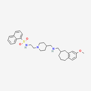 molecular formula C31H41N3O3S B3063709 N-[2-[4-[[(3-methoxy-6,7,8,9-tetrahydro-5H-benzo[7]annulen-6-yl)methylamino]methyl]piperidin-1-yl]ethyl]naphthalene-1-sulfonamide CAS No. 765261-46-9