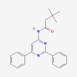 molecular formula C22H23N3O B3063891 N-(2,6-DIPHENYLPYRIMIDIN-4-YL)-3,3-DIMETHYLBUTANAMIDE CAS No. 820961-49-7