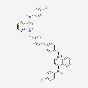 molecular formula C46H38Cl2N4+2 B3064037 RSM-932A cation CAS No. 850993-73-6