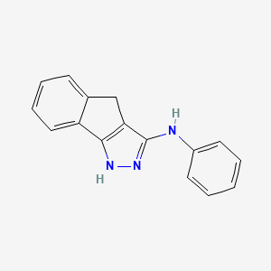 molecular formula C16H13N3 B3064139 N-Phenyl-1,4-dihydroindeno[1,2-c]pyrazol-3-amine CAS No. 872872-12-3