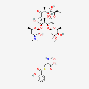 molecular formula C49H80N2O18S B3064145 Erythromycin salnacedin anhydrous CAS No. 87573-04-4