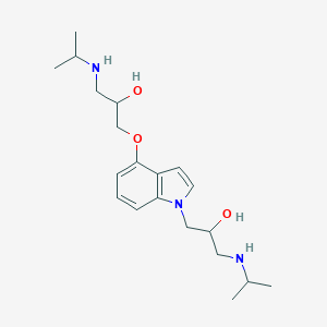 molecular formula C20H33N3O3 B030642 1-(4-[2-Hydroxy-3-(isopropylamino)propoxy]-1H-indol-1-yl)-3-(isopropylamino)-2-propanol CAS No. 130115-63-8