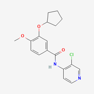 molecular formula C18H19ClN2O3 B3064628 N-(3-Chloro-4-pyridinyl)-3-(cyclopentyloxy)-4-methoxybenzamide CAS No. 144035-81-4