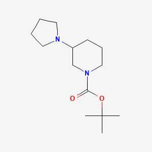 molecular formula C14H26N2O2 B3064633 3-(1-Pyrrolidinyl)-1-piperidinecarboxylic acid 1,1-dimethylethyl ester CAS No. 144243-26-5