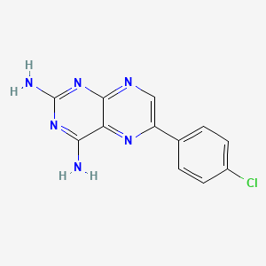 molecular formula C12H9ClN6 B3065114 2,4-Diamino-6-(p-chlorophenyl)pteridine CAS No. 30146-32-8