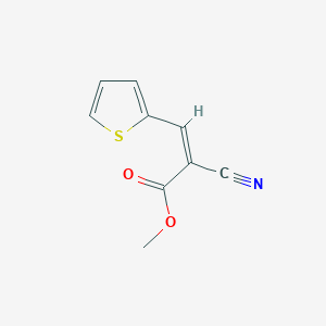 molecular formula C9H7NO2S B3065255 Methyl 2-cyano-3-(2-thienyl)acrylate CAS No. 34098-75-4