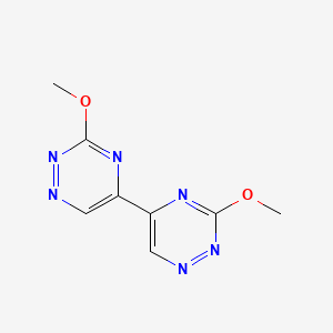 molecular formula C8H8N6O2 B3065455 3,3'-Dimethoxy-5,5'-BI-1,2,4-triazine CAS No. 42836-87-3