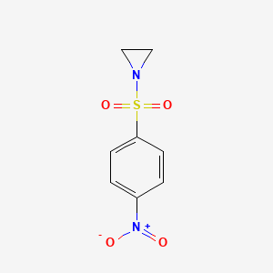 molecular formula C8H8N2O4S B3065458 Aziridine, 1-((4-nitrophenyl)sulfonyl)- CAS No. 43090-97-7