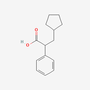 molecular formula C14H18O2 B3065468 3-Cyclopentyl-2-phenylpropanoic acid CAS No. 4355-50-4