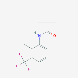 molecular formula C13H16F3NO B030655 2,2-二甲基-N-[2-甲基-3-(三氟甲基)苯基]丙酰胺 CAS No. 150783-50-9