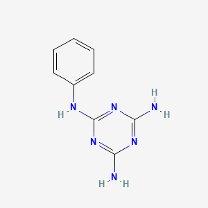 molecular formula C9H10N6 B3065671 N2-phenyl-1,3,5-triazine-2,4,6-triamine CAS No. 5606-27-9