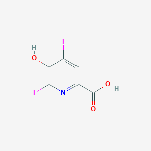 molecular formula C6H3I2NO3 B3065762 5-Hydroxy-4,6-diiodopyridine-2-carboxylic acid CAS No. 60728-71-4