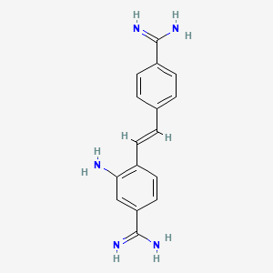 molecular formula C16H17N5 B3065822 Aminostilbamidine CAS No. 623548-64-1