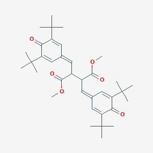 molecular formula C36H50O6 B3065923 dimethyl 2,3-bis[(3,5-ditert-butyl-4-oxocyclohexa-2,5-dien-1-ylidene)methyl]butanedioate CAS No. 65849-89-0