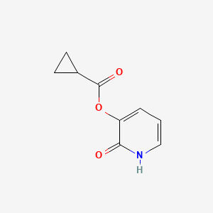 molecular formula C9H9NO3 B3066214 Cyclopropanecarboxylic acid, 1,2-dihydro-2-oxo-3-pyridinyl ester CAS No. 71847-92-2