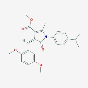 molecular formula C25H27NO5 B306624 methyl (4Z)-4-(2,5-dimethoxybenzylidene)-2-methyl-5-oxo-1-[4-(propan-2-yl)phenyl]-4,5-dihydro-1H-pyrrole-3-carboxylate 