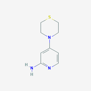 molecular formula C9H13N3S B3066252 4-Thiomorpholin-4-ylpyridin-2-amine CAS No. 722549-99-7