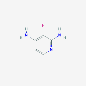 molecular formula C5H6FN3 B3066275 3-Fluoropyridine-2,4-diamine CAS No. 72922-07-7